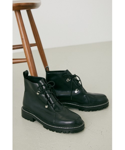 BLACK BY MOUSSY（ブラックバイマウジー）の「lace-up boots（レースアップシューズ）（ブーツ・レディース・ブラック・38/36/37）」の10枚目の写真