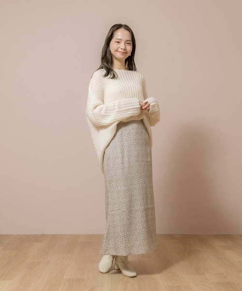 flower（フラワー）の「タイニーブルームスカート（スカート・レディース・ブラック/ベージュ・FREE）」の7枚目の写真