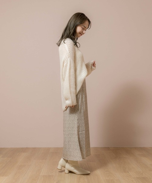 flower（フラワー）の「タイニーブルームスカート（スカート・レディース・ブラック/ベージュ・FREE）」の8枚目の写真