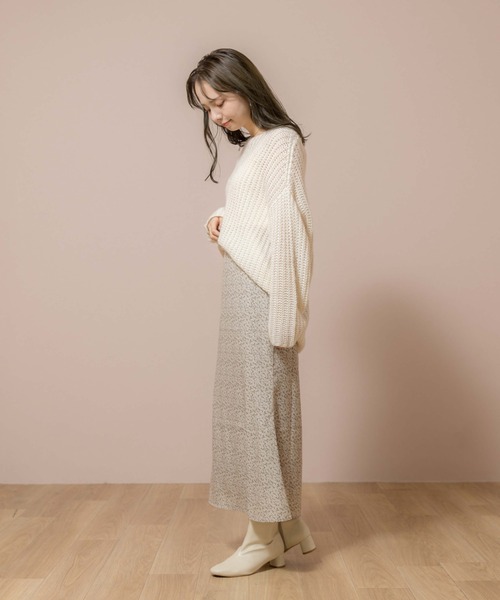 flower（フラワー）の「タイニーブルームスカート（スカート・レディース・ブラック/ベージュ・FREE）」の10枚目の写真