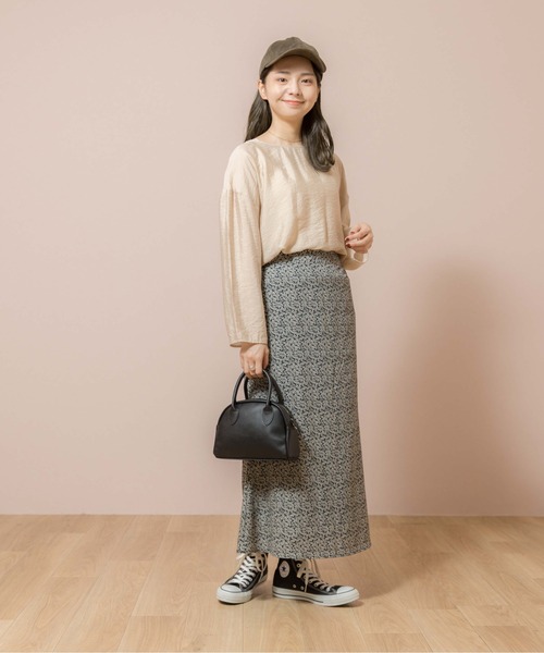 flower（フラワー）の「タイニーブルームスカート（スカート・レディース・ブラック/ベージュ・FREE）」の14枚目の写真