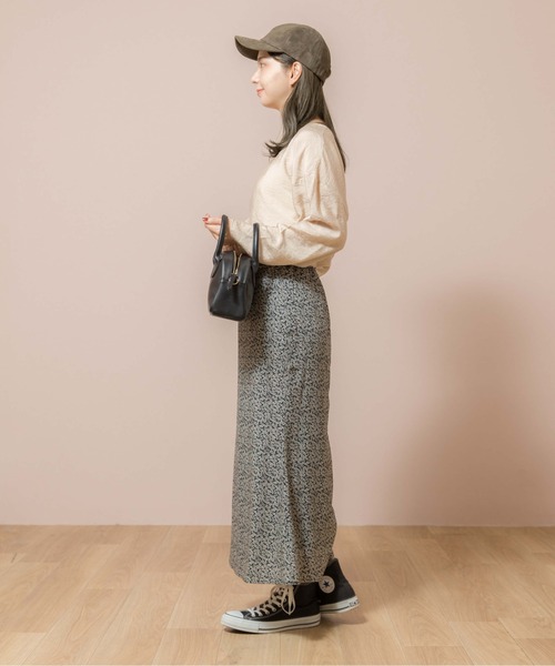 flower（フラワー）の「タイニーブルームスカート（スカート・レディース・ブラック/ベージュ・FREE）」の16枚目の写真