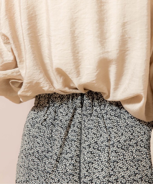 flower（フラワー）の「タイニーブルームスカート（スカート・レディース・ブラック/ベージュ・FREE）」の6枚目の写真