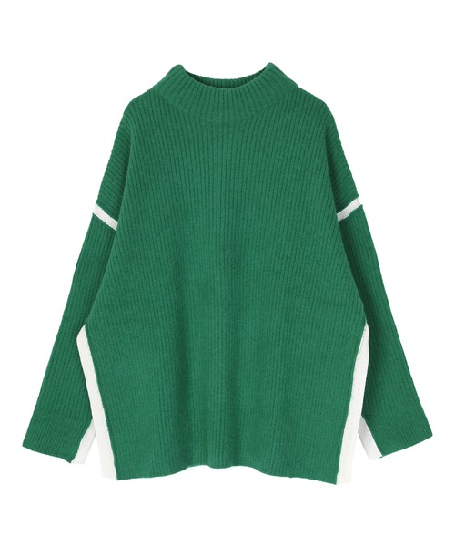 miette(ミエット)の「配色ラインサイドスリットニット(ニット/セーター・レディース・グリーン/グレー/ブラック/ブルー・FREE)」の19枚目の写真