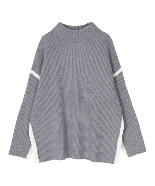 miette(ミエット)の「配色ラインサイドスリットニット(ニット/セーター・レディース・グリーン/グレー/ブラック/ブルー・FREE)」の17枚目の写真