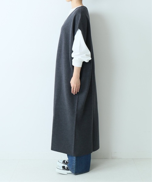 journal standard luxeミラノリブVネックワンピース wool journal
