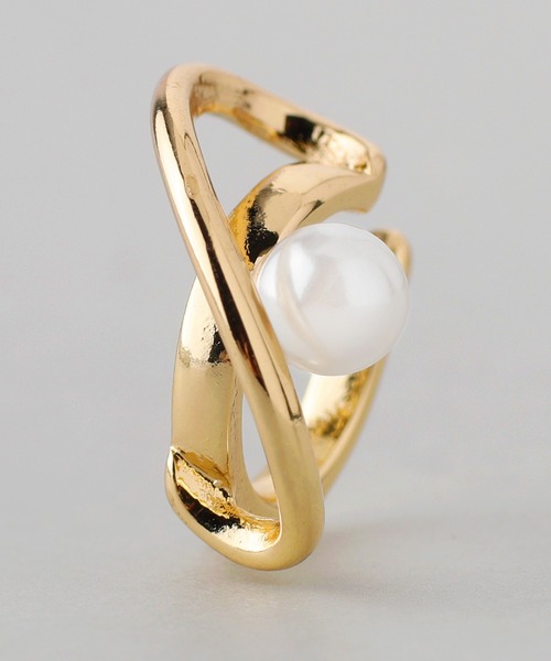 ANEMONE（アネモネ）の「パール×ニュアンスメタルイヤーカフ[D]（イヤーカフ・レディース・ゴールド・FREE）」の2枚目の写真