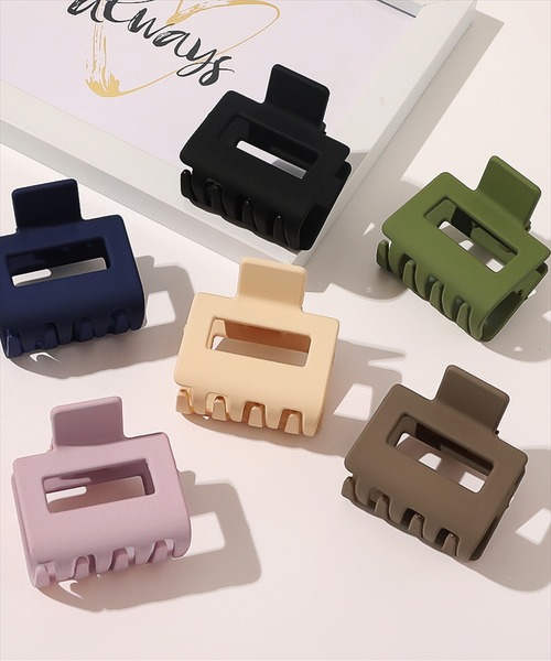 BAYBLO(ベイブロ)の「(SB)ミディアムスクエア ヘアクリップ(バレッタ/ヘアクリップ・レディース・ブラック/ネイビー/ブラウン/オフホワイト/モスグリーン/クリアブラック/クリアブラウン/クリアグリーン/ライトパープル/ベビーピンク/ライトピンク/ウィート・FREE)」の15枚目の写真