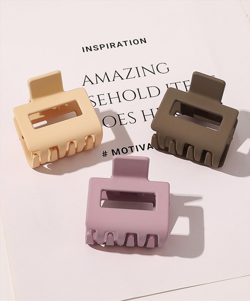 BAYBLO(ベイブロ)の「(SB)ミディアムスクエア ヘアクリップ(バレッタ/ヘアクリップ・レディース・ブラック/ネイビー/ブラウン/オフホワイト/モスグリーン/クリアブラック/クリアブラウン/クリアグリーン/ライトパープル/ベビーピンク/ライトピンク/ウィート・FREE)」の16枚目の写真