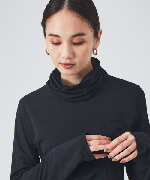 qualite（カリテ）の「シアタートルカットソー（Tシャツ/カットソー・レディース・オフホワイト/ベージュ/ブラック・フリー）」の3枚目の写真