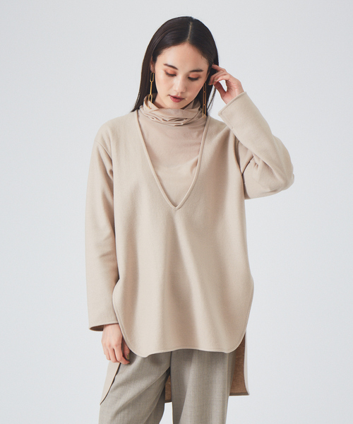 qualite（カリテ）の「シアタートルカットソー（Tシャツ/カットソー・レディース・オフホワイト/ベージュ/ブラック・フリー）」の6枚目の写真