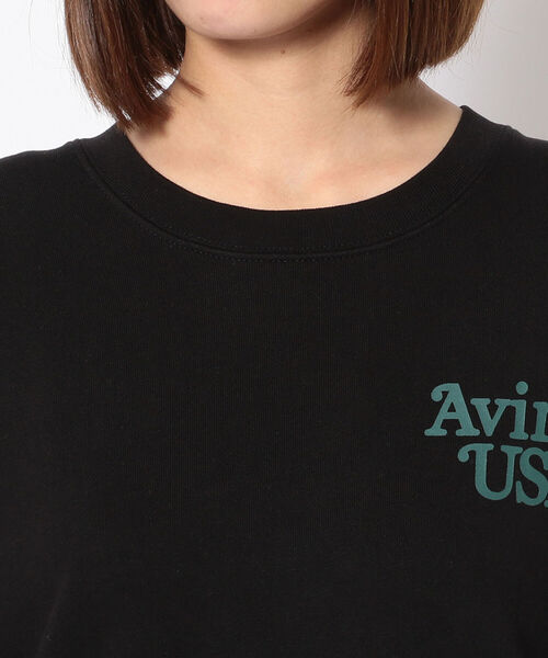 AVIREX(アヴィレックス)の「【直営店限定/Women's】 AVIREX USA 1975 SWEAT/ アヴィレックスUSA 1975 スウェット(Tシャツ/カットソー・レディース・ブラック/ホワイト・FREE)」の9枚目の写真