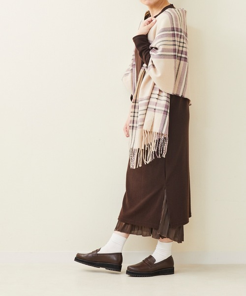 menue（メヌエ）の「軽量厚底ソールローファー（ローファー・レディース・ブラック/ダークブラウン/アイボリー/ブラック系その他/ベージュ系その他・LL/3L/S/M/L/XS）」の9枚目の写真