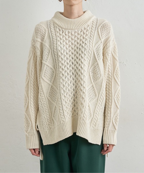 natural couture(ナチュラルクチュール)の「サイドリボンゆるっとニット(ニット/セーター・レディース・ラベンダー/スミクロ/アイボリー/モカ・FREE)」の22枚目の写真