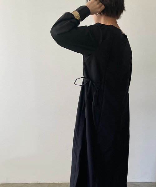 210nouve（トゥージュヌーブ）の「ボリュームスリーブサイドリボンワンピース（シャツワンピース・レディース・ブラック/ブラウン/オレンジ/グレイッシュベージュ・FREE）」の16枚目の写真