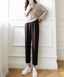 センタープレス テーパード パンツ