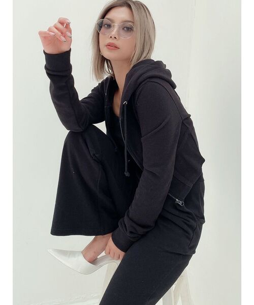 GYDA（ジェイダ）の「シアーボストンカラーサングラス（サングラス・レディース・ブラック/ベージュ・FREE）」の5枚目の写真