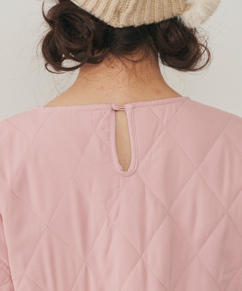 MERLOT（メルロー）の「ダイヤキルト中綿ワンピース（ワンピース・レディース・ブラック/カーキ/ピンク・FREE）」の20枚目の写真