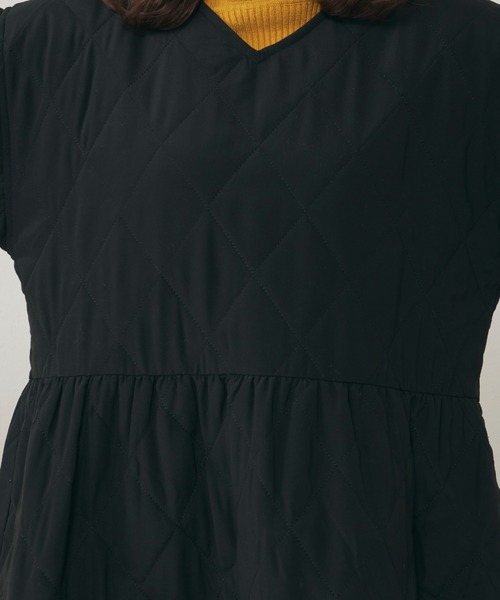 MERLOT（メルロー）の「ダイヤキルト中綿ワンピース（ワンピース・レディース・ブラック/カーキ/ピンク・FREE）」の11枚目の写真