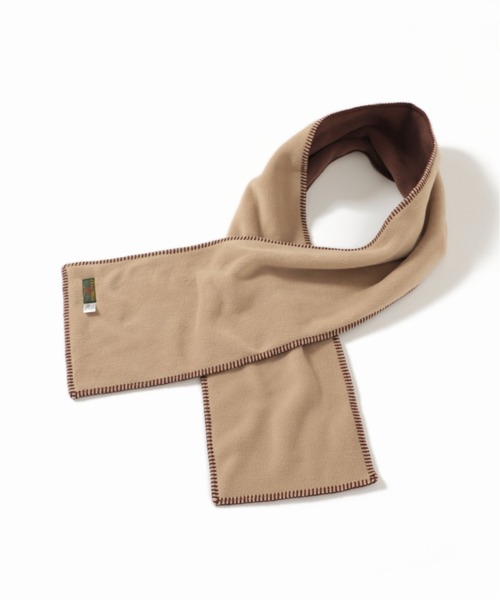 417 EDIFICE SELECT(フォーワンセブンエディフィスセレクト)の「【TWEEDMILL / ツイードミル】フリースリバーシブルマフラー 25cm×180cm(マフラー・メンズ・ブラック/チャコールグレー/ベージュ/ネイビー・FREE)」の3枚目の写真