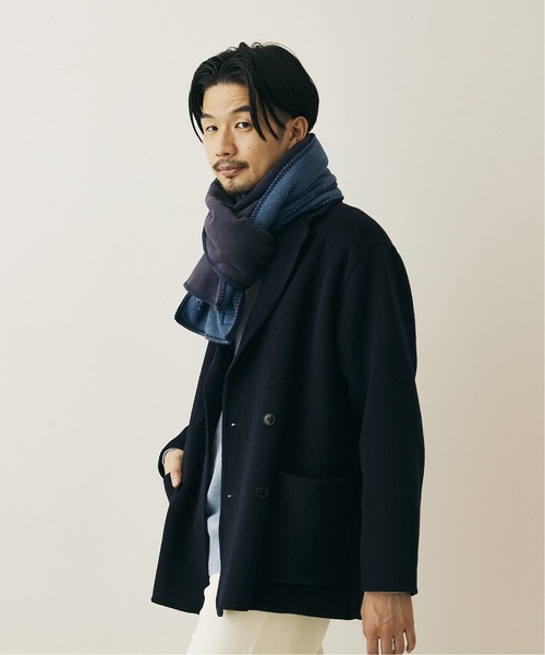 417 EDIFICE SELECT(フォーワンセブンエディフィスセレクト)の「【TWEEDMILL / ツイードミル】フリースリバーシブルマフラー 25cm×180cm(マフラー・メンズ・ブラック/チャコールグレー/ベージュ/ネイビー・FREE)」の7枚目の写真