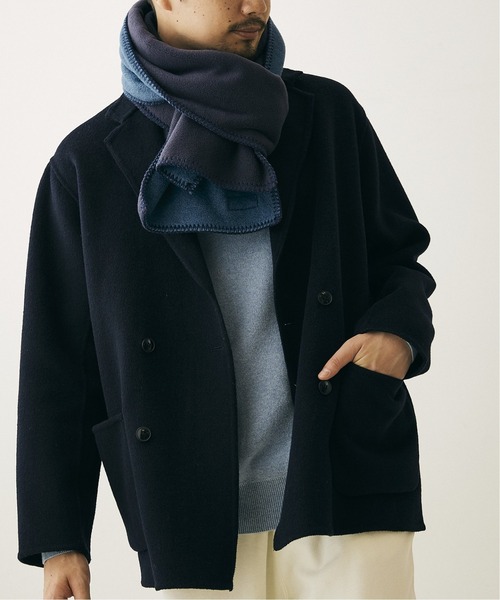 417 EDIFICE SELECT(フォーワンセブンエディフィスセレクト)の「【TWEEDMILL / ツイードミル】フリースリバーシブルマフラー 25cm×180cm(マフラー・メンズ・ブラック/チャコールグレー/ベージュ/ネイビー・FREE)」の9枚目の写真