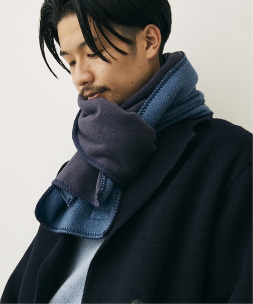 417 EDIFICE SELECT(フォーワンセブンエディフィスセレクト)の「【TWEEDMILL / ツイードミル】フリースリバーシブルマフラー 25cm×180cm(マフラー・メンズ・ブラック/チャコールグレー/ベージュ/ネイビー・FREE)」の10枚目の写真