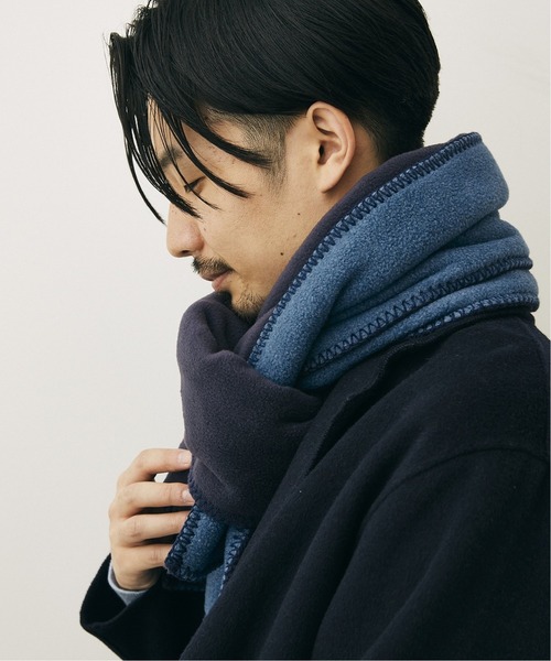 417 EDIFICE SELECT(フォーワンセブンエディフィスセレクト)の「【TWEEDMILL / ツイードミル】フリースリバーシブルマフラー 25cm×180cm(マフラー・メンズ・ブラック/チャコールグレー/ベージュ/ネイビー・FREE)」の11枚目の写真