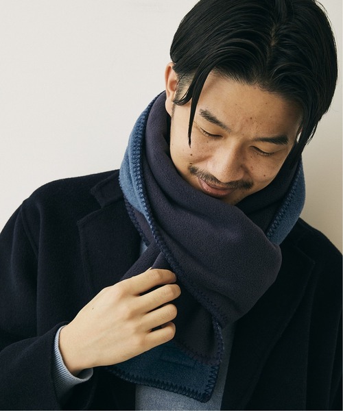417 EDIFICE SELECT(フォーワンセブンエディフィスセレクト)の「【TWEEDMILL / ツイードミル】フリースリバーシブルマフラー 25cm×180cm(マフラー・メンズ・ブラック/チャコールグレー/ベージュ/ネイビー・FREE)」の12枚目の写真