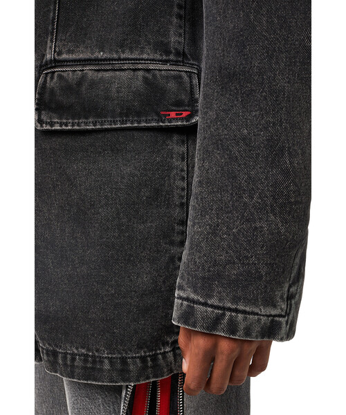 diesel テーラードジャケット D-BLAZ Man: ファッションショーデニム ブレザー｜ディーゼル