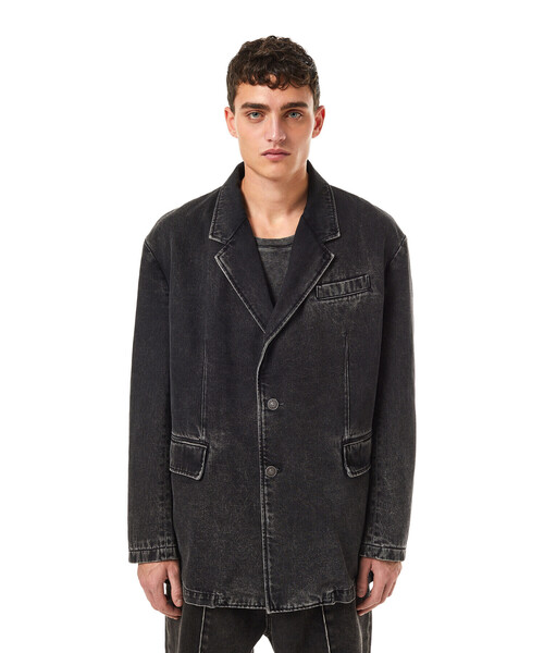 DIESEL(ディーゼル)の「DIESEL SS22 メンズ テーラード ジャケット デニム セットアップ サステナブル(デニムジャケット・メンズ・ブラック・X-LARGE/MEDIUM/SMALL/LARGE)」の9枚目の写真