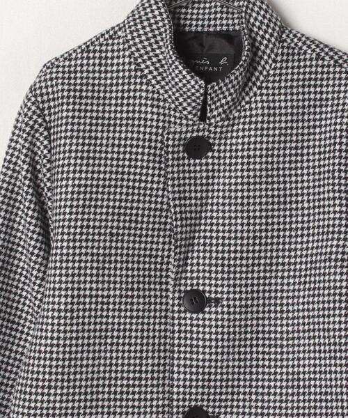 agnes b.（アニエスベー）の「CAB9 E VESTE キッズ ハウンドトゥースジャケット（テーラードジャケット・キッズ・ブラック・4YEAR/6YEAR/8YEAR/10YEAR）」の4枚目の写真