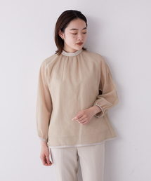qualite | 【セットアップ対応】オーガンジーギャザーブラウス(シャツ/ブラウス)