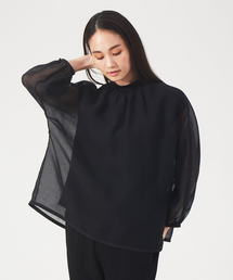 qualite | 【セットアップ対応】オーガンジーギャザーブラウス(シャツ/ブラウス)