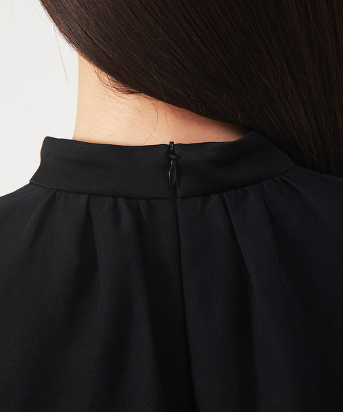 qualite（カリテ）の「【セットアップ対応】オーガンジーギャザーブラウス（シャツ/ブラウス・レディース・ブラック/ライトベージュ・フリー）」の11枚目の写真