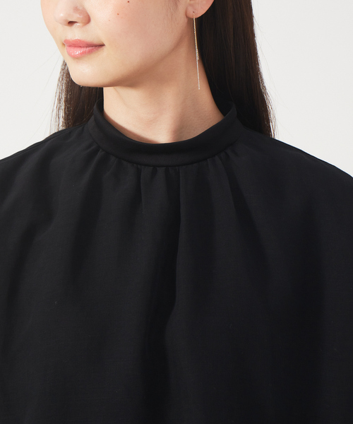 qualite（カリテ）の「【セットアップ対応】オーガンジーギャザーブラウス（シャツ/ブラウス・レディース・ブラック/ライトベージュ・フリー）」の12枚目の写真