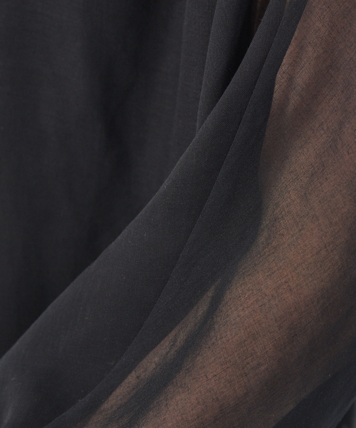 qualite（カリテ）の「【セットアップ対応】オーガンジーギャザーブラウス（シャツ/ブラウス・レディース・ブラック/ライトベージュ・フリー）」の16枚目の写真