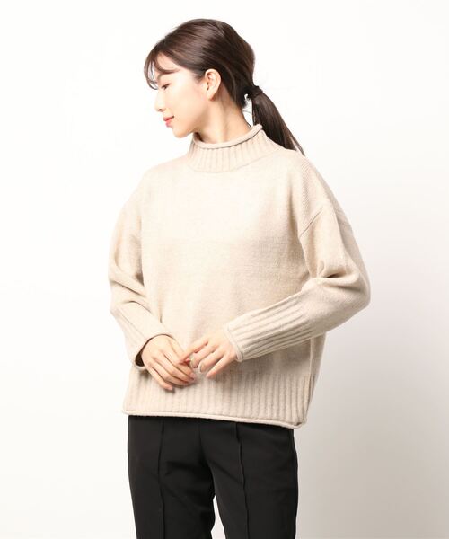 Samansa Mos2 blue（サマンサモスモスブルー）の「もちもちニット（ニット/セーター・レディース・ベージュ/グレー/オフホワイト/イエロー/ミント・ﾌﾘ-）」の10枚目の写真