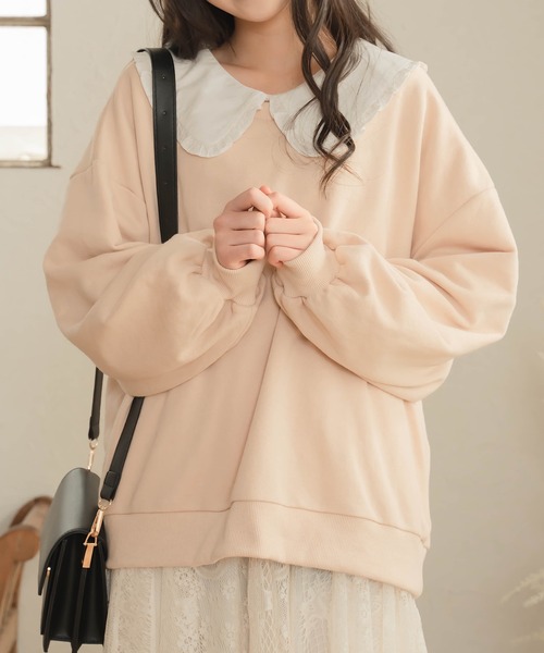 Cham.(チャム)の「ゆるだぼスウェット(スウェット・レディース・ブラウン/ベージュ・FREE)」の17枚目の写真