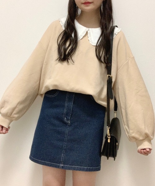 Cham.(チャム)の「ゆるだぼスウェット(スウェット・レディース・ブラウン/ベージュ・FREE)」の11枚目の写真