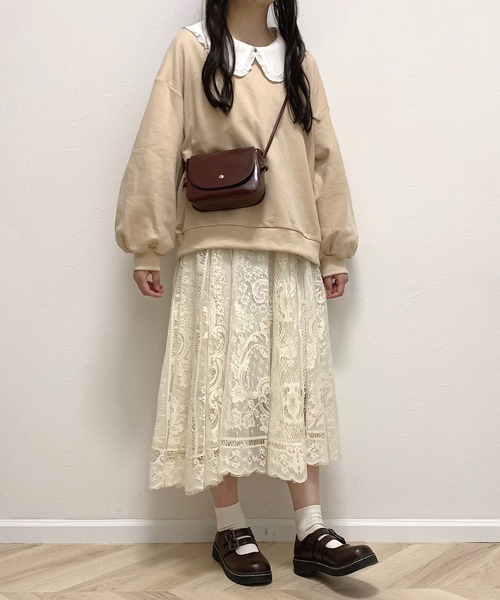 Cham.(チャム)の「ゆるだぼスウェット(スウェット・レディース・ブラウン/ベージュ・FREE)」の14枚目の写真