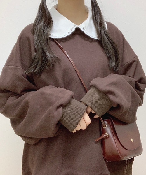 Cham.(チャム)の「ゆるだぼスウェット(スウェット・レディース・ブラウン/ベージュ・FREE)」の22枚目の写真