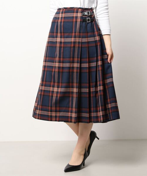 Te chichi（テチチ）の「チェックプリーツキルトスカート（スカート・レディース・ネイビー/グレー/チャコール・SMALL/MEDIUM）」の6枚目の写真