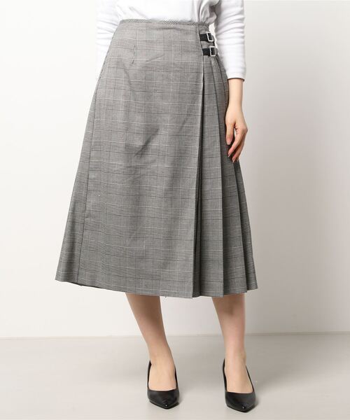 Te chichi（テチチ）の「チェックプリーツキルトスカート（スカート・レディース・ネイビー/グレー/チャコール・SMALL/MEDIUM）」の7枚目の写真