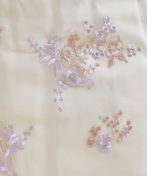 natural couture（ナチュラルクチュール）の「オーガンジー刺繍スカート（スカート・レディース・サックスブルー/ピンク/アイボリー・FREE）」の10枚目の写真