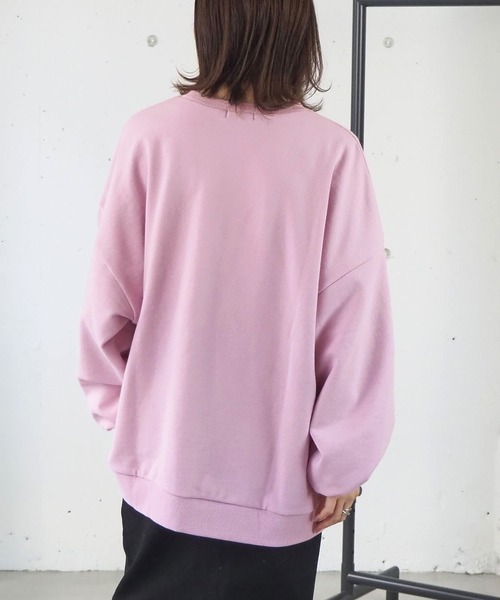 tiptop(ティップトップ)の「カレッジプリントBIGスウェット/トレーナー(スウェット・レディース・グレー/オフホワイト/ピンク/ブラック系その他・FREE)」の10枚目の写真