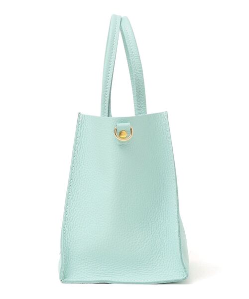 The Container Shop（ザ コンテナショップ）の「【SHIPS any別注】The Container Shop: 22SS スクエア 2WAY レザー ショルダー バッグ M（ショルダーバッグ・レディース・ライトブルー/ブラック/イエロー・ONE SIZE）」の5枚目の写真