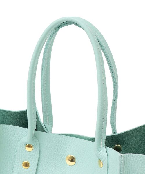 The Container Shop（ザ コンテナショップ）の「【SHIPS any別注】The Container Shop: 22SS スクエア 2WAY レザー ショルダー バッグ M（ショルダーバッグ・レディース・ライトブルー/ブラック/イエロー・ONE SIZE）」の9枚目の写真