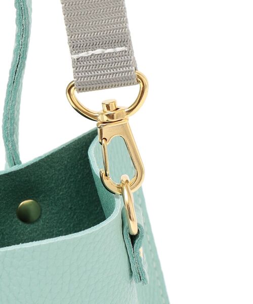 The Container Shop（ザ コンテナショップ）の「【SHIPS any別注】The Container Shop: 22SS スクエア 2WAY レザー ショルダー バッグ M（ショルダーバッグ・レディース・ライトブルー/ブラック/イエロー・ONE SIZE）」の12枚目の写真