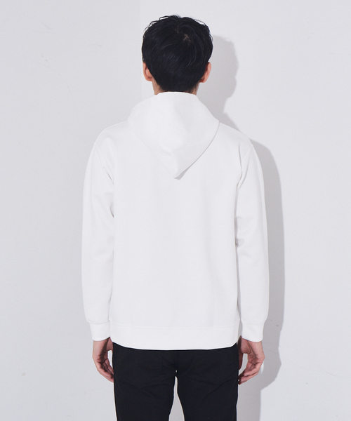 ABAHOUSE GRAY(アバハウスグレイ)の「シルキー ダンボール ロゴ プルオーバー パーカー(パーカー・メンズ・ホワイト/チャコールグレー/グリーン/グレイッシュベージュ・46/48)」の8枚目の写真